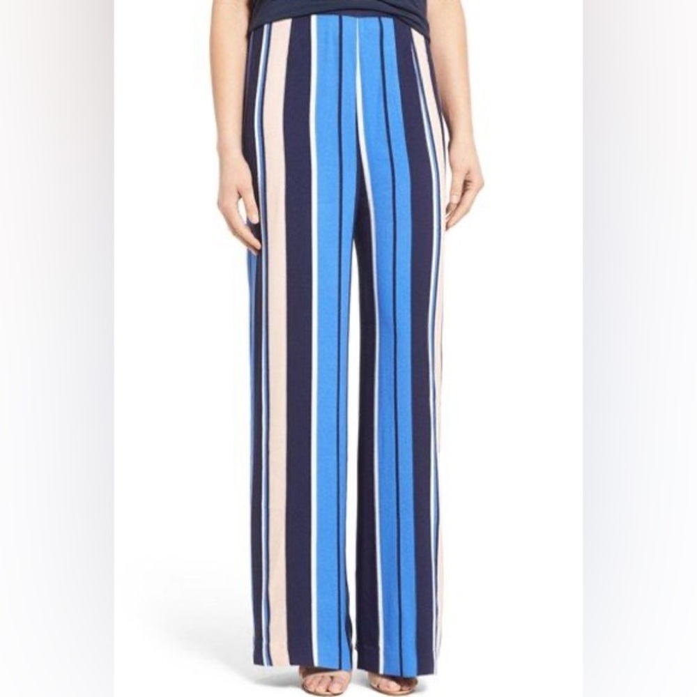 Nordstrom Trouvé high rise striped wide leg pants, size 0.